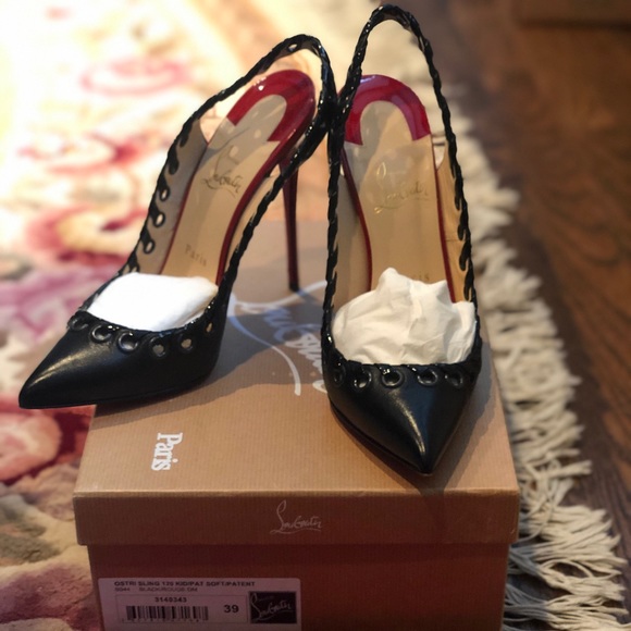 Christian Louboutin Shoes - Christian Louboutin Ostri Slingback 120